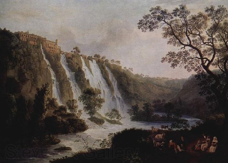 Jacob Philipp Hackert Villa des Maecenas mit den Wasserfallen in Tivoli